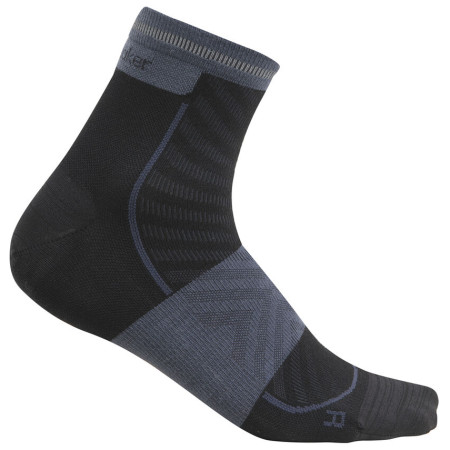 Herrensocken Icebreaker Men Merino Run+ Ultralight Mini schwarz Black/Graphite