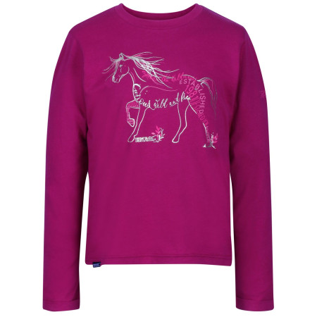 Kinder-T-Shirt Regatta Wendell kůň rosa Beetroot
