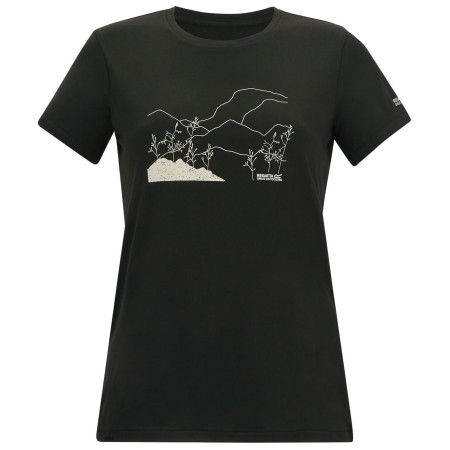 Damen-T-Shirt Regatta Womens Fingal Stretch schwarz Black