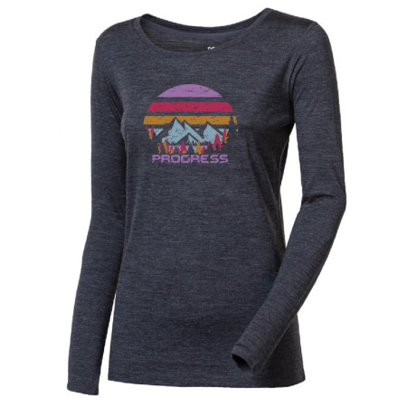 Damen-Funktionsshirt Progress Hela "Landscape" grau šedý melír