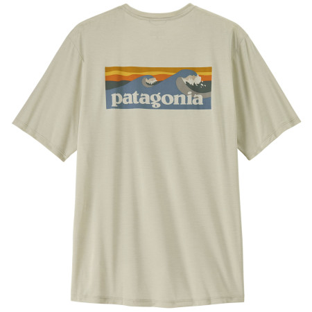 Herren-T-Shirt Patagonia Men's Capilene Cool Daily Shirt - Boardshort Logo beige Dyno White