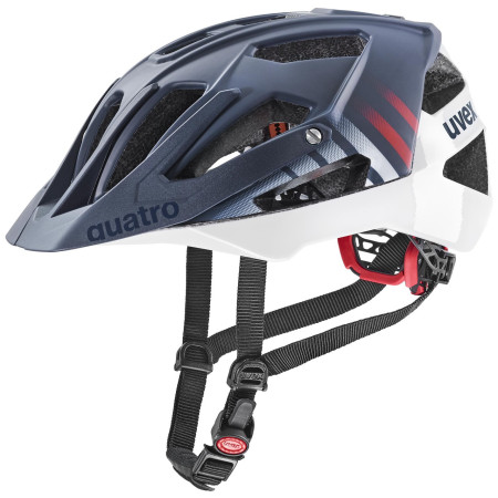 Fahrradhelm Uvex Quatro Cc blau/weiß Deep Space-White Mat