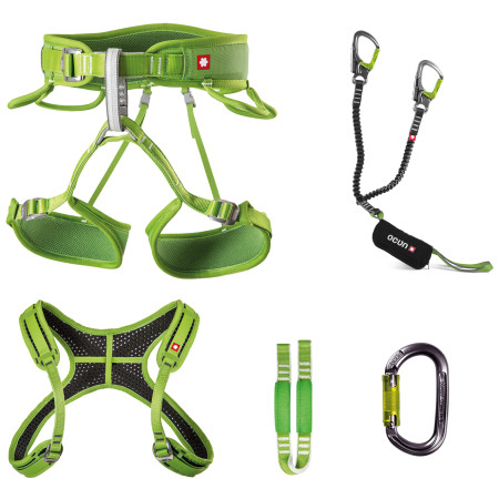 Klettersteigset Ocún Via Ferrata Twist+Chest Set grün Green