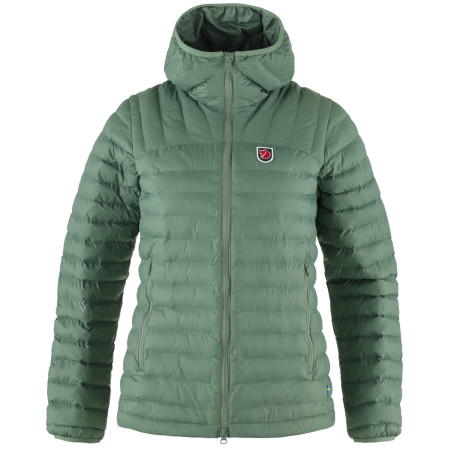 Damen-Winterjacke Fjällräven Expedition Lätt Hoodie hellgrün Patina Green