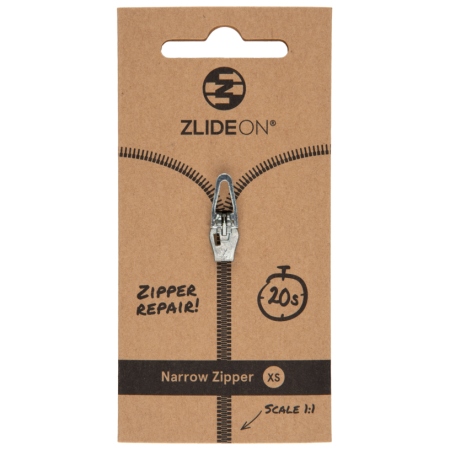 Ersatz-Reißverschluss ZlideOn Narrow Zipper XS silber