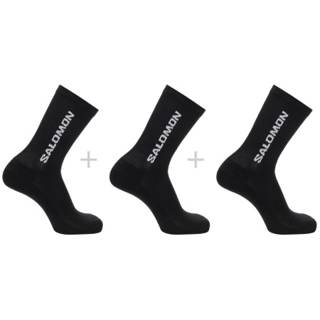Socken Salomon Everyday Crew 3-Pack schwarz BLACK / BLACK / BLACK