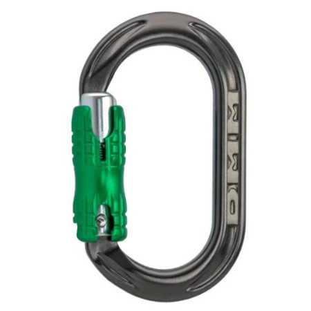 Hilfskarabiner DMM A537 XSRE Locksafe grau Titanium/Green
