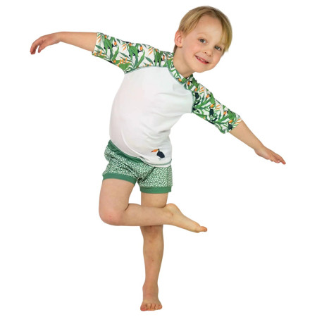 Kinder-T-Shirt DucKsday Toucan SS weiß/grün Toucan