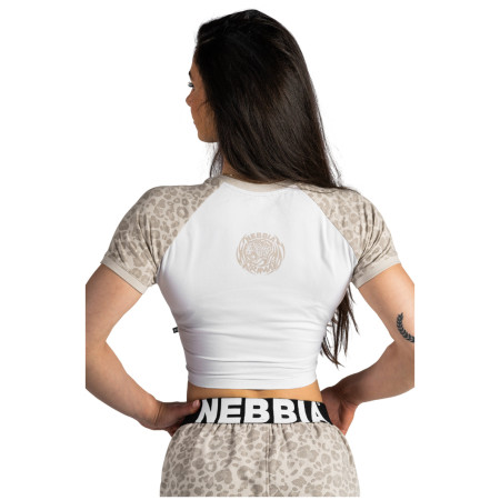 Damen-T-Shirt Nebbia Crop Top Leopard '97 Primal
