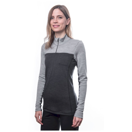 Damen-Funktionsshirt Sensor Merino Bold dl. rukáv zip