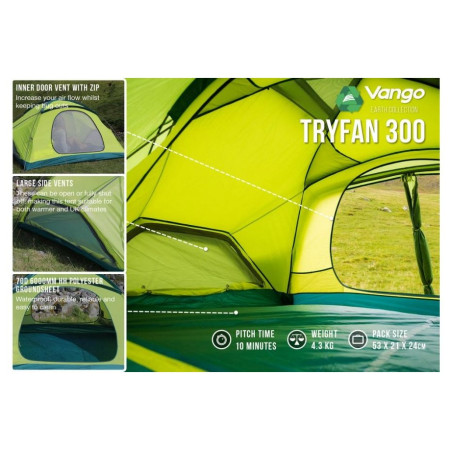 Wanderzelt Vango Tryfan 200