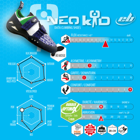 Kinder-Kletterschuhe EB Climbing Neo Kid 3.0