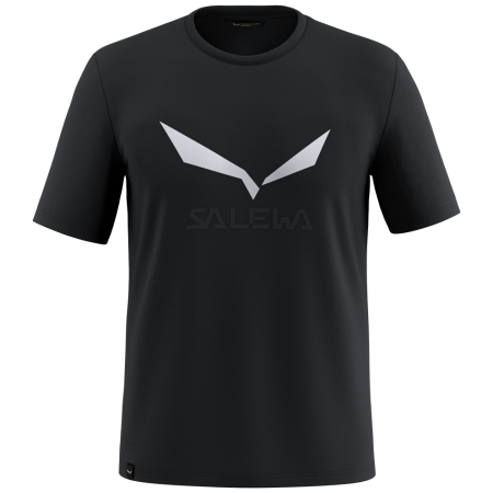 Herren-T-Shirt Salewa Solidlogo Dri-Rel M S/S Tee schwarz Black Out