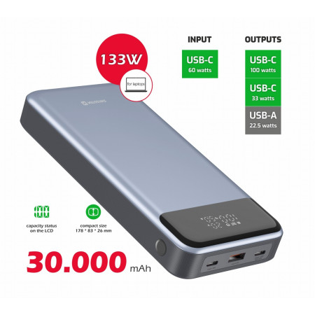 Powerbank Swissten POWER BANK 30000 mAh