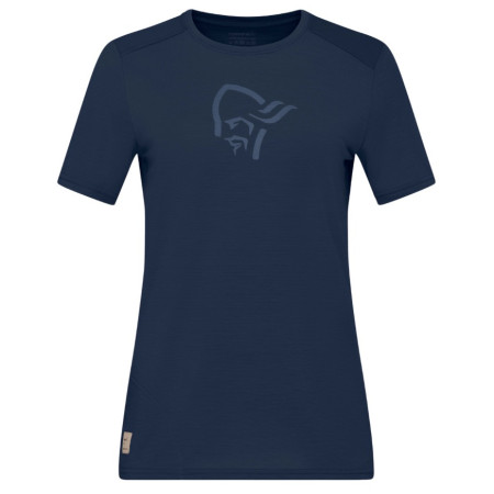 Damen-T-Shirt Norrona femund equaliser merino T-shirt dunkelblau Indigo Night