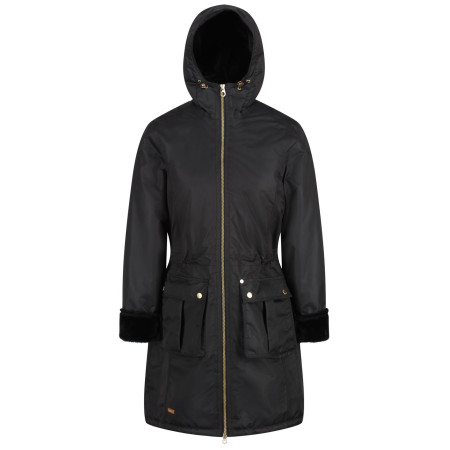 Damen-Wintermantel Regatta Romina schwarz Black/Gold