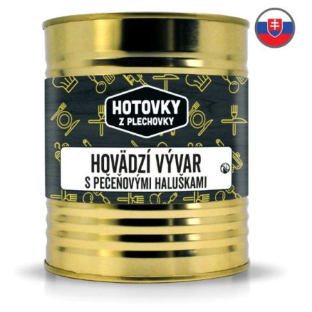Suppe Hotovky z plechovky Rinderbrühe mit Leberklößchen 800ml
