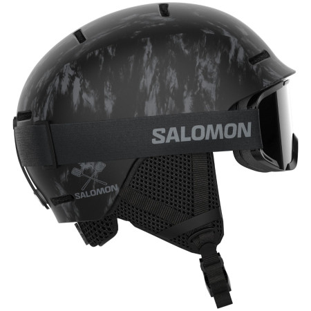 Kinder Skihelm Salomon Player Combo schwarz Black Tie&dye
