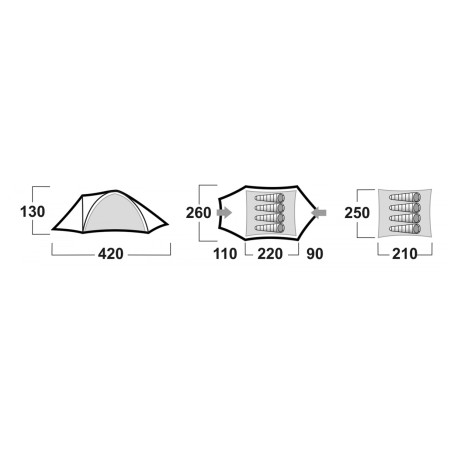 Wanderzelt Husky Baron 4