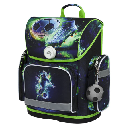 Schulrucksack für Unterstufe Baagl Ergo grün Fotbal Hráč