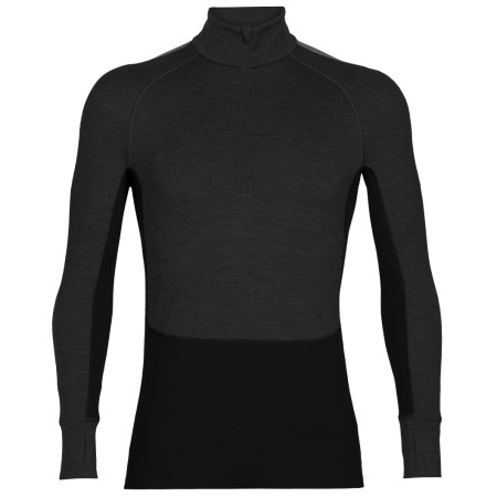 Herren Funktions-Sweatshirt Icebreaker ZoneKnit™ 260 LS Half Zip grau/schwarz jet heather/black/metro heather/cb