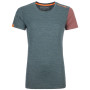 Damen-T-Shirt Ortovox 185 Rock'N'Wool Short Sleeve W dunkelgrün Greenforestblend