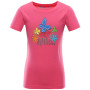 Kinder-T-Shirt Alpine Pro Monco rosa neon knockout pink