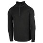 Herren-T-Shirt Zulu Merino 180 Zip Long schwarz Black