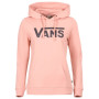 Damen-Sweatshirt Vans Wm Drop V Logo Hoodie grau/rosa Coral Cloud/Asphalt