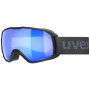 Skibrille Uvex Xcitd CV schwarz black matt SL/blue-green