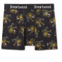 Herren funktionelle Boxershorts Smartwool M Merino Print Boxer Brief Boxed schwarz/orange black-multi
