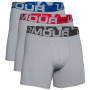Herren-Boxershorts Under Armour Charged Cotton 6in 3 Pack grau ModGrayMediumHeather/ModGrayMediumHeather/ModGrayMediumHeather