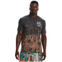 Herren-T-Shirt Under Armour Destroy All Miles Tee grau Jet Gray / Cerulean / Retro Pink