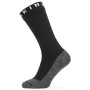 Wasserdichte Socken SealSkinz WP Warm Weather Soft Touch Mid schwarz/grau Black/GreyMarl/White