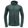 Herren Funktions-Sweatshirt Devold Nibba Merino Jkt Hood grün Woods