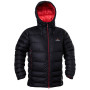 Herren-Daunenjacke Warmpeace Alaskan schwarz black/mars red