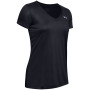 Damen-Funktionsshirt Under Armour Tech SSV - Solid 2023 schwarz Black / / Metallic Silver