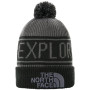Mütze The North Face Retro Tnf Pom Beanie schwarz/grau VanadisGrey/TnfBlack