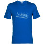 Herren-T-Shirt Icebreaker Tech Lite II SS Tee Alps 3D blau lazurite