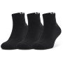 Socken Under Armour Core QTR 3PK schwarz Black/White