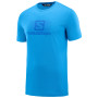 Herren-T-Shirt Salomon Blend Logo Ss Tee M hellblau Blithe
