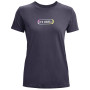 Damen-T-Shirt Under Armour GRADIENT PILL SS dunkelblau Tempered Steel/White