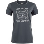 Damen-T-Shirt Regatta Wmn Fingal Slogan grau Seal Grey