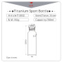 Flasche Keith Titanium Titanium Sport Bottle 700 ml