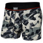 Herren-Boxershorts Saxx Non-Stop Stretch Cotton Trunk grau/schwarz pop grunge camo-graphite