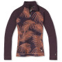 Damen-Funktionsshirt Smartwool W Merino 250 Bl Pattern 1/4 Zip Boxed orange/weinfarbe SunsetCoralPalm