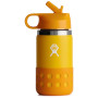 Kindertrinkflasche Hydro Flask Kids Wide Mouth 12 oz Straw Lid/Boot orange CANARY