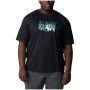 Herren-T-Shirt Columbia Zero Rules Short Sleeve Graphic Shirt schwarz Black, Fractal Peaks Graphic