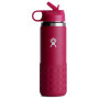 Kindertrinkflasche Hydro Flask Kids Wide Mouth 20 oz Straw Lid/Boot rot SNAPPER