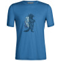 Herren-T-Shirt Icebreaker Men Tech Lite II SS Tee Waschbar Wandering blau azul